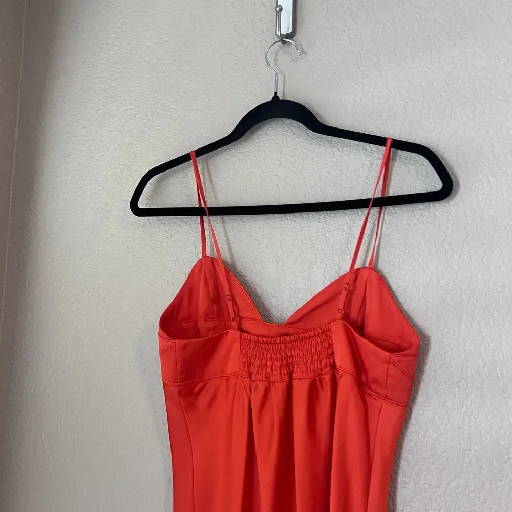 Free People Intimately Free Orange Slip Mini Dress Y2K 90s XS